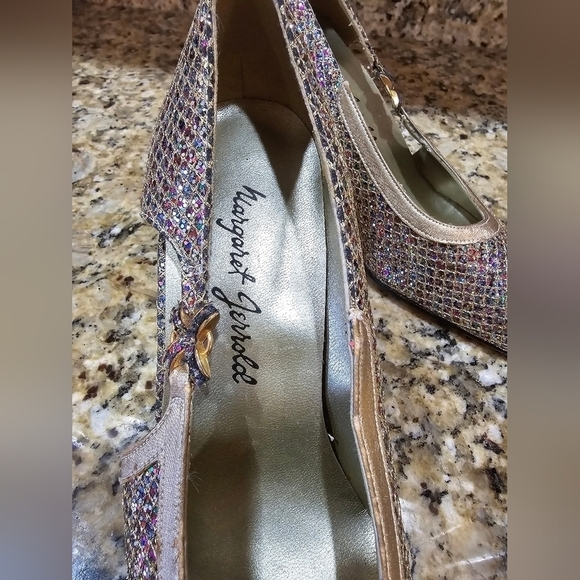 Margaret Jerrold Vintage Sparkly Heels Womens Size 5.5 Made In Spain - Picture 7 of 10